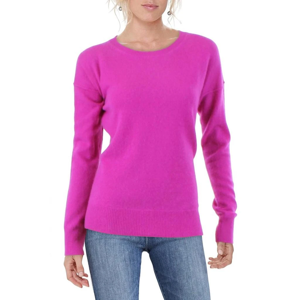 商品AQUA|Aqua Womens Cashmere Hi-Low Crewneck Sweater,价格¥277,第2张图片详细描述