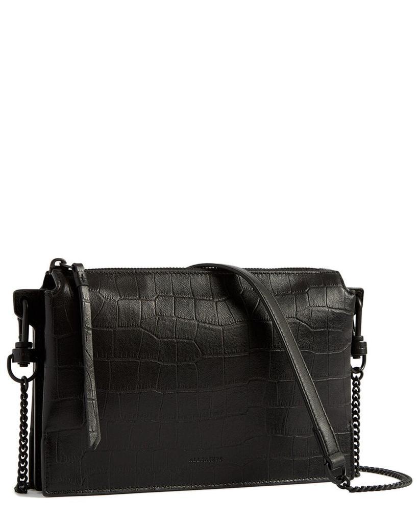 商品ALL SAINTS|AllSaints Fletcher Croc-Embossed Leather Crossbody,价格¥1118,第1张图片
