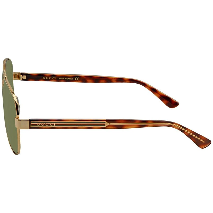 商品Gucci|Green Pilot Men's Sunglasses GG0528S 009 63,价格¥1757,第3张图片详细描述
