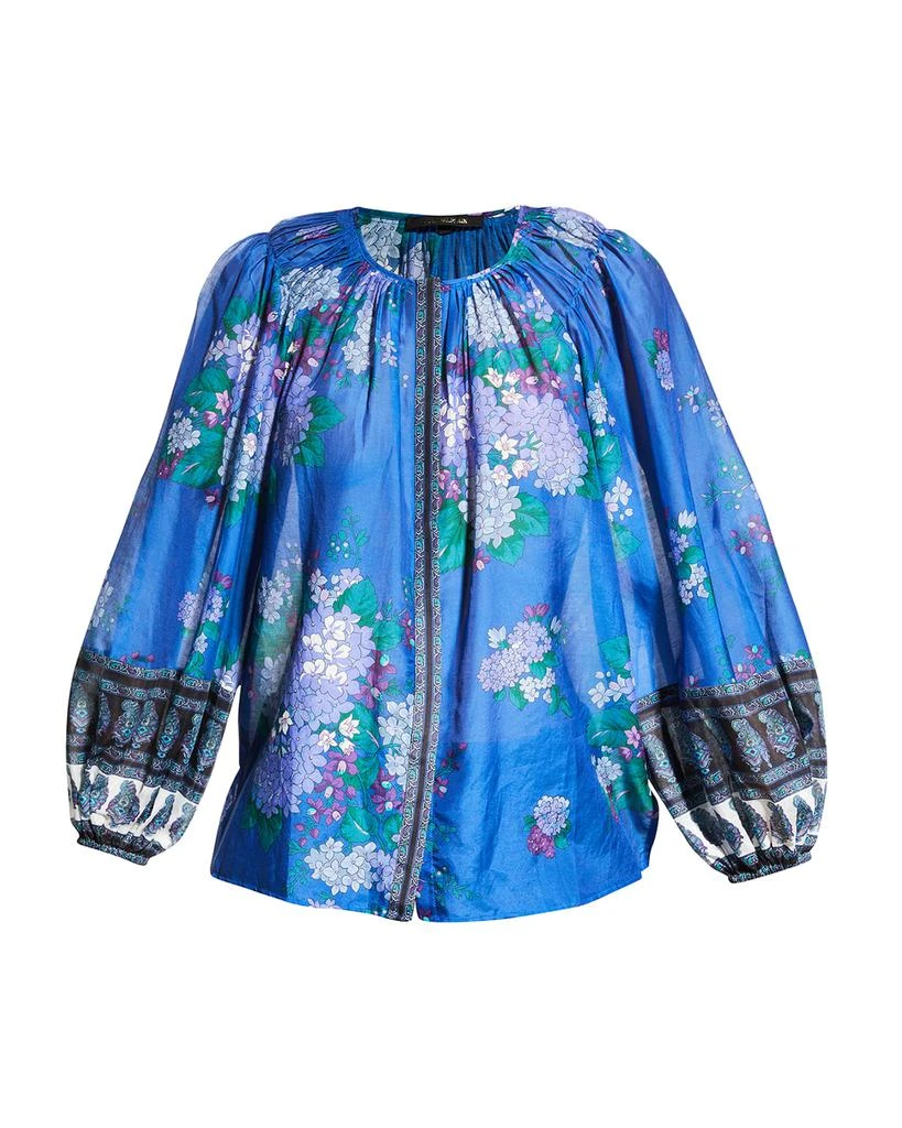 商品Kobi Halperin|Jamie Ruched Floral-Print Blouse,价格¥1288,第2张图片详细描述