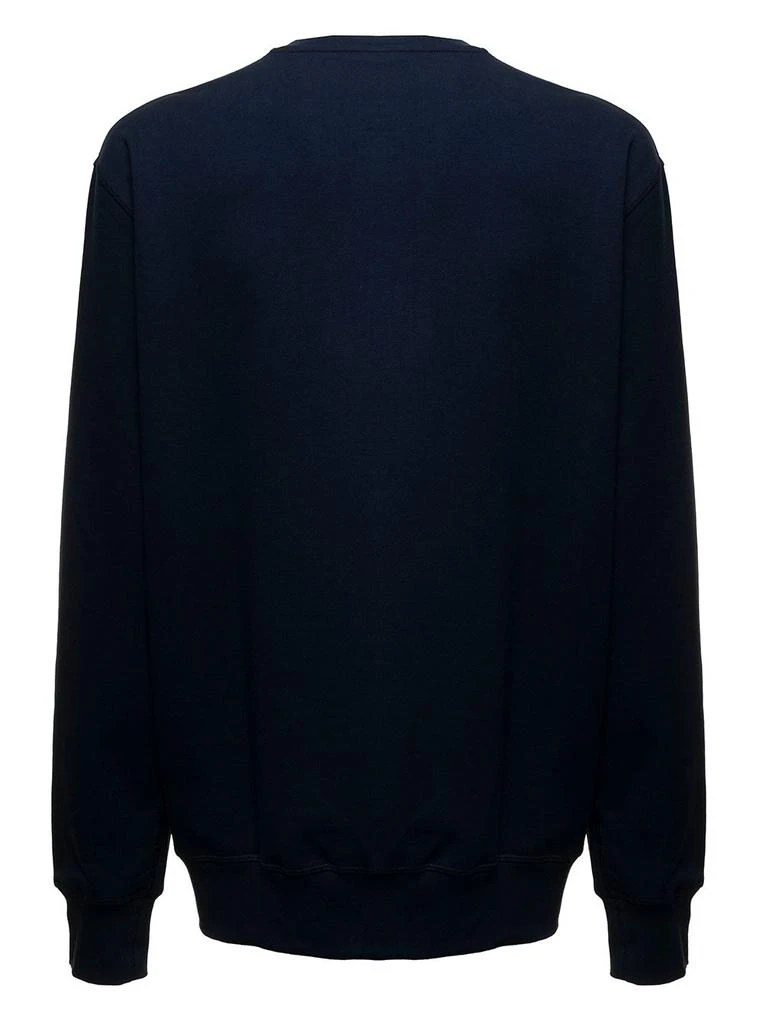 商品Alexander McQueen|Blue Fleece Cotton Sweatshirt with Tone-on-Tone Logo Print on the Front Alexander McQueen Man,价格¥2394,第2张图片详细描述