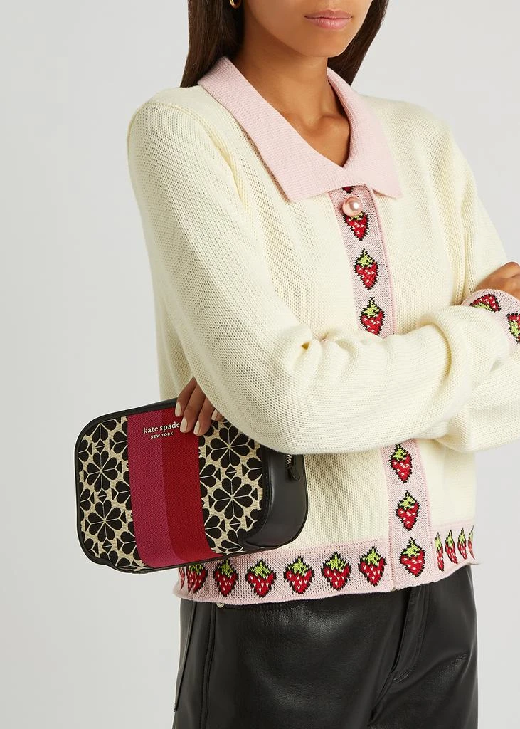 Spade-jacquard canvas cross-body bag 商品
