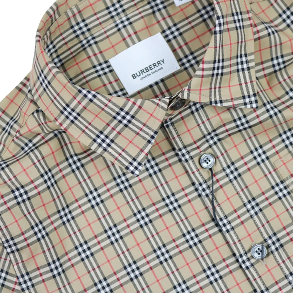 商品Burberry|Beige Check Short Sleeve Owen Shirt,价格¥1573,第2张图片详细描述