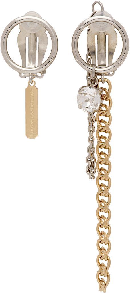 商品Justine Clenquet|Silver Mismatched Chen Earrings,价格¥485,第1张图片