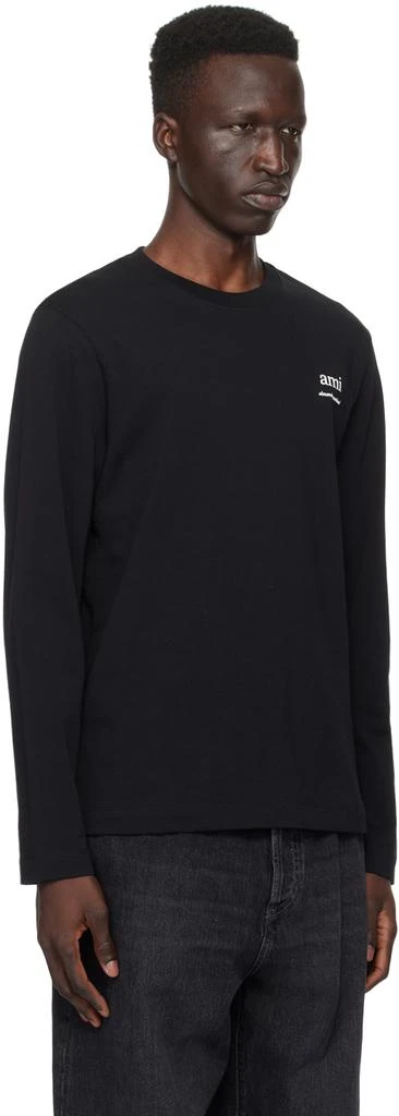 商品AMI|Black Bonded Long Sleeve T-Shirt,价格¥649,第2张图片详细描述