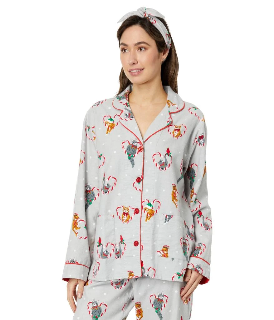 商品P.J. Salvage|Holiday Flannel PJ Set with Headband,价格¥609,第2张图片详细描述
