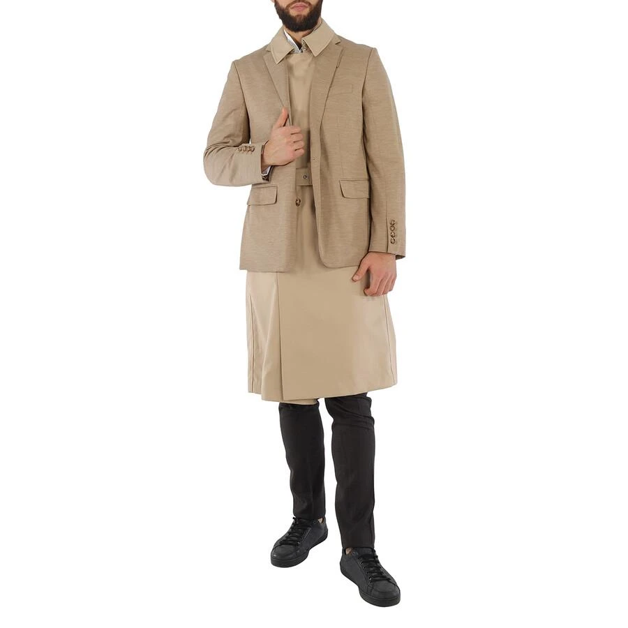 商品Burberry|Men's Blazer Detail Cotton Twill Reconstructed Trench Coat In Soft Fawn,价格¥3791,第1张图片