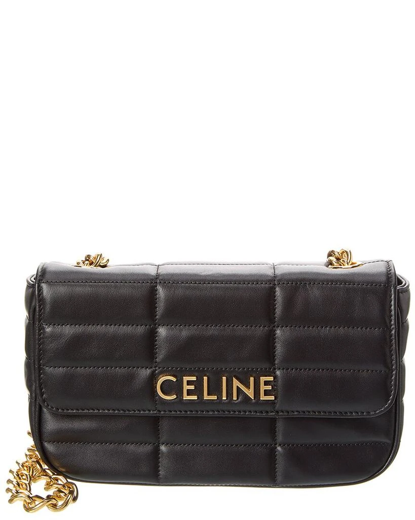 商品Celine|CELINE Monochrome Quilted Leather Shoulder Bag,价格¥15891,第1张图片