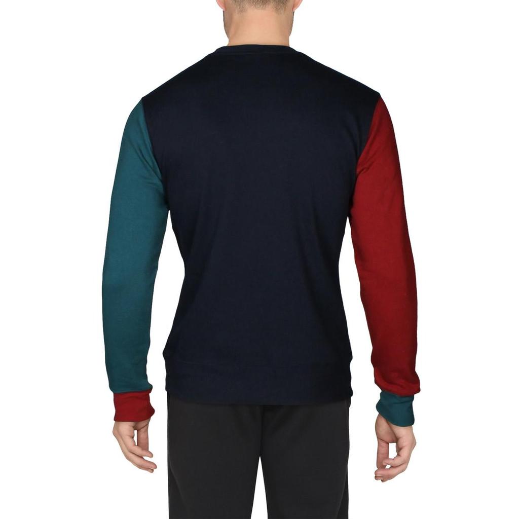 K-Swiss Men's Colorblock Fleece Lined Activewear Lifestyle Crewneck Sweatshirt商品第3张图片规格展示