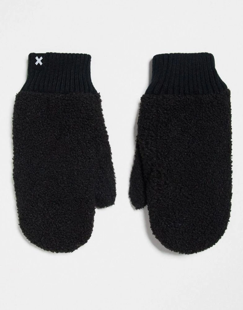 商品COLLUSION|COLLUSION Unisex shearling mitten in black,价格¥97,第1张图片