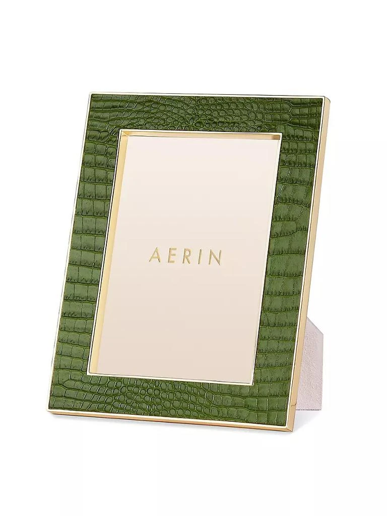 商品AERIN|Classic Crocodile-Embossed Leather Frame,价格¥3619,第1张图片