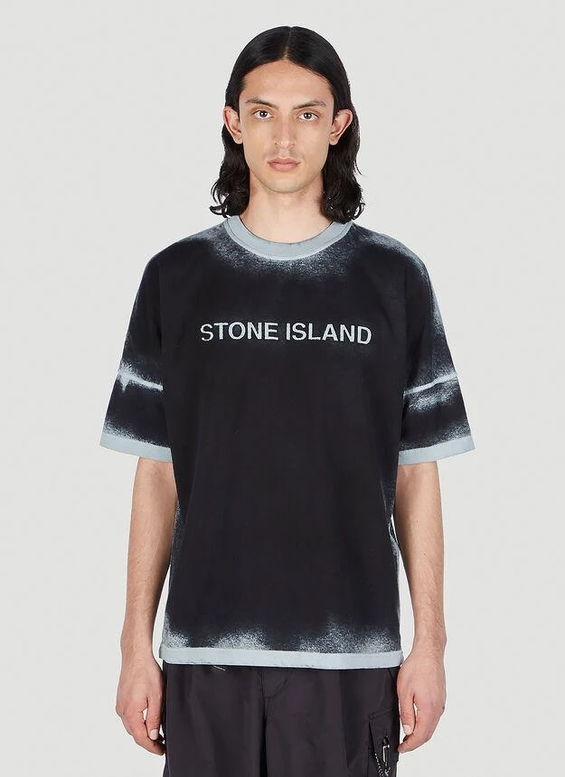 商品Stone Island|Spray Painted T-Shirt in Navy,价格¥2793,第1张图片