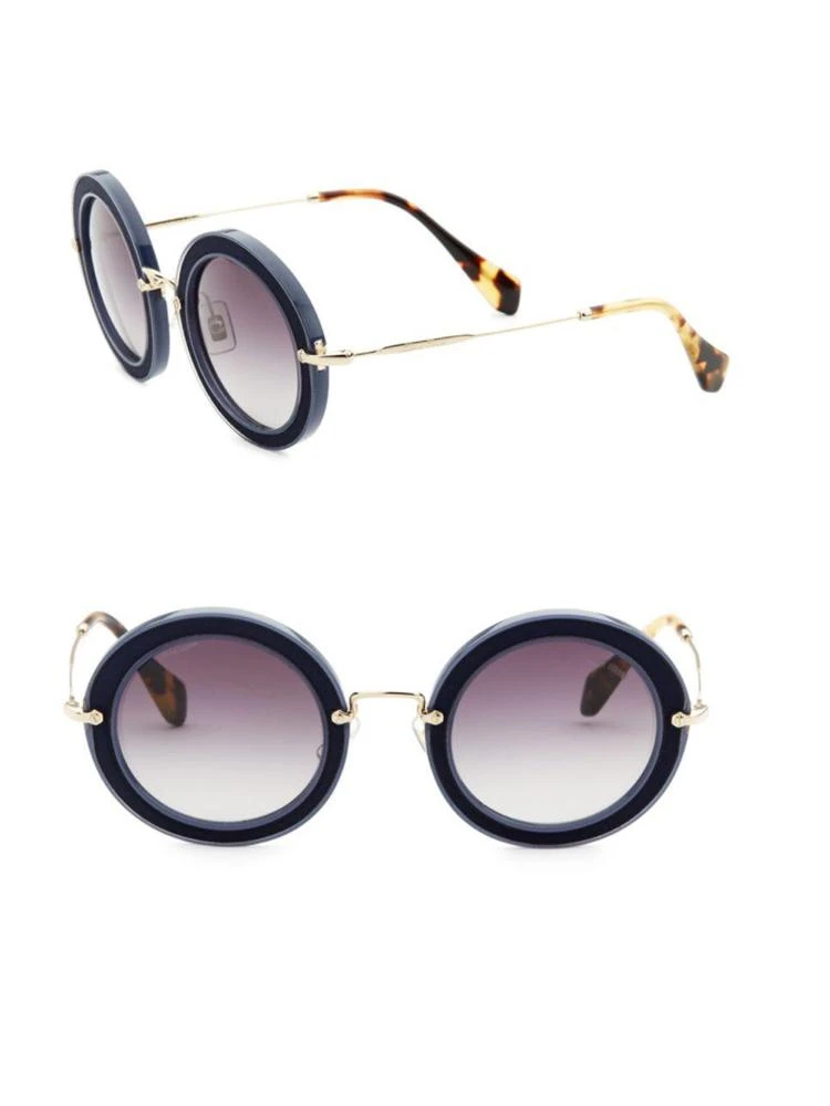 商品Miu Miu|49MM Round Embellished Acetate & Metal Sunglasses,价格¥1688,第1张图片