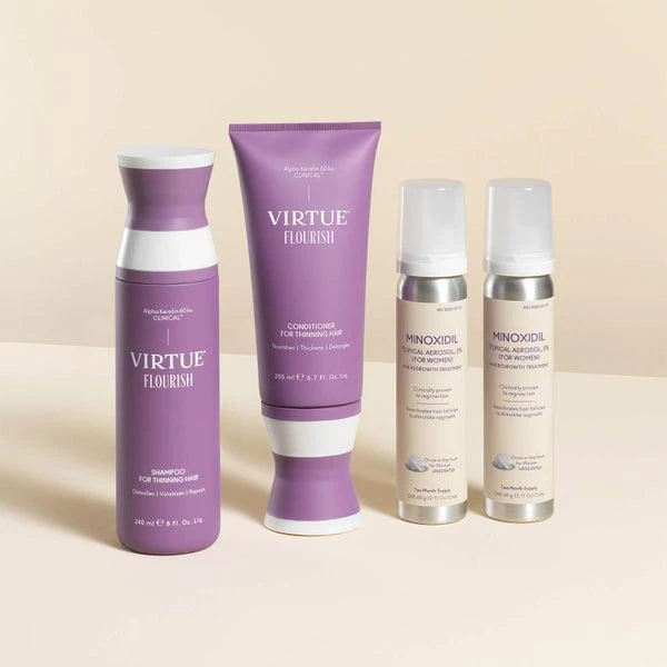 商品VIRTUE|VIRTUE Flourish Nightly Intensive Hair Growth Treatment Hair Kit 4 piece,价格¥1089,第2张图片详细描述