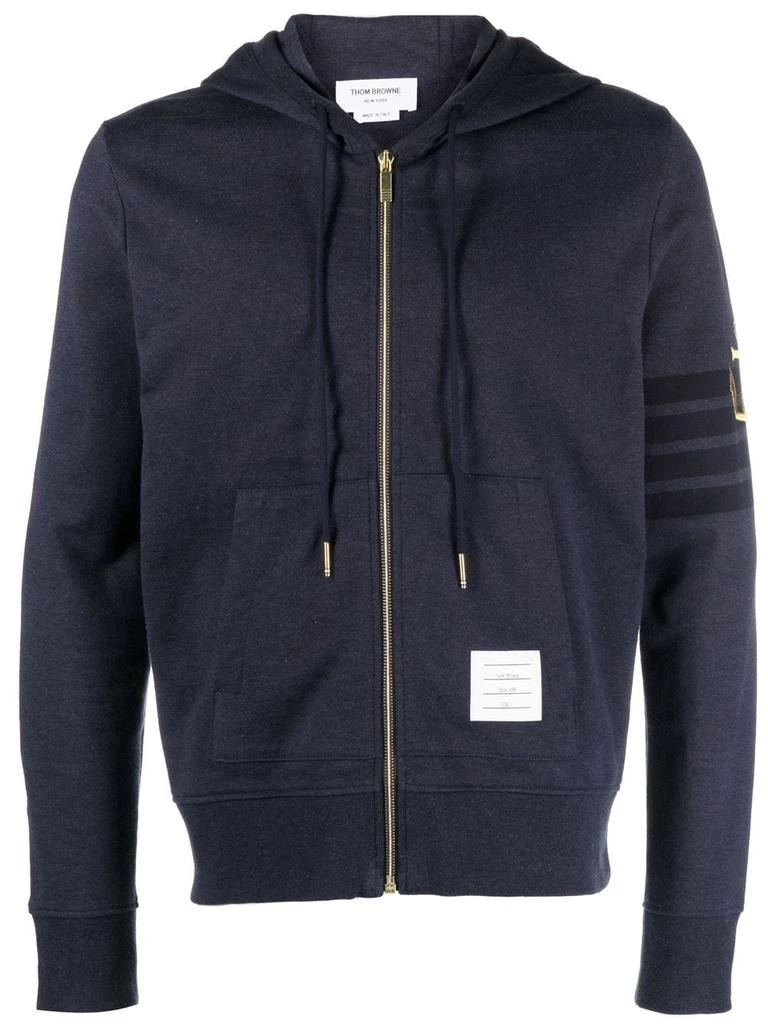 商品Thom Browne|THOM BROWNE MEN CLASSIC DARK 4 BAR ZIP UP HOODIE,价格¥4655,第5张图片详细描述