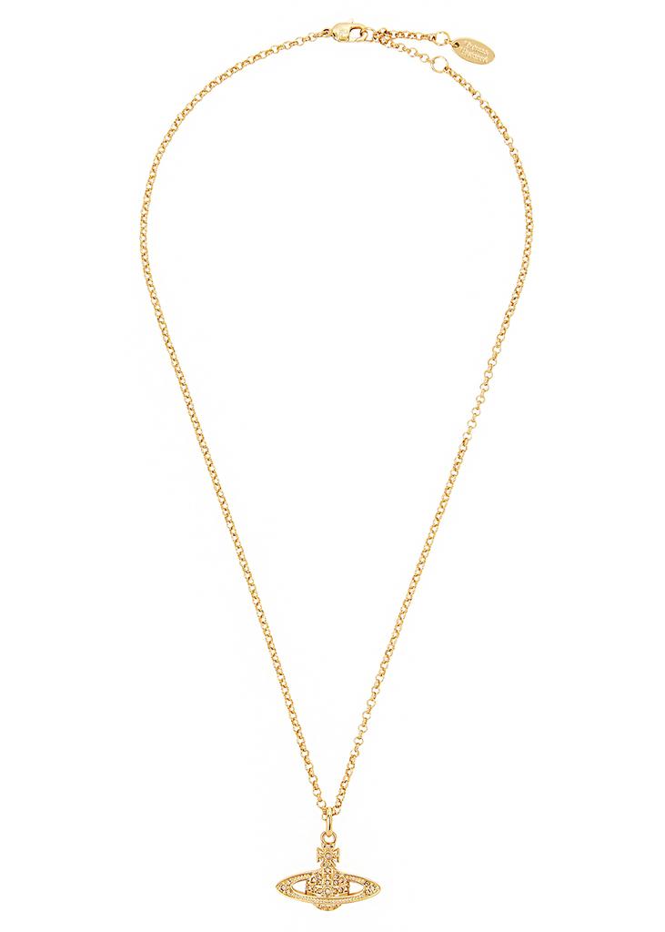 Mini Bas Relief gold-tone orb necklace商品第1张图片规格展示