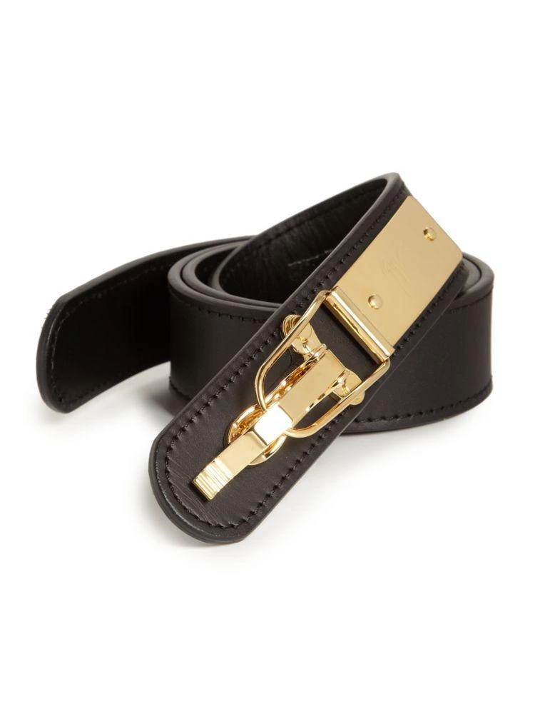 商品Giuseppe Zanotti|Ski Buckle Leather Belt,价格¥1021,第1张图片