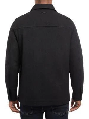 商品Michael Kors|Solid Wool Blend Regular Fit Shirt Jacket,价格¥516,第2张图片详细描述