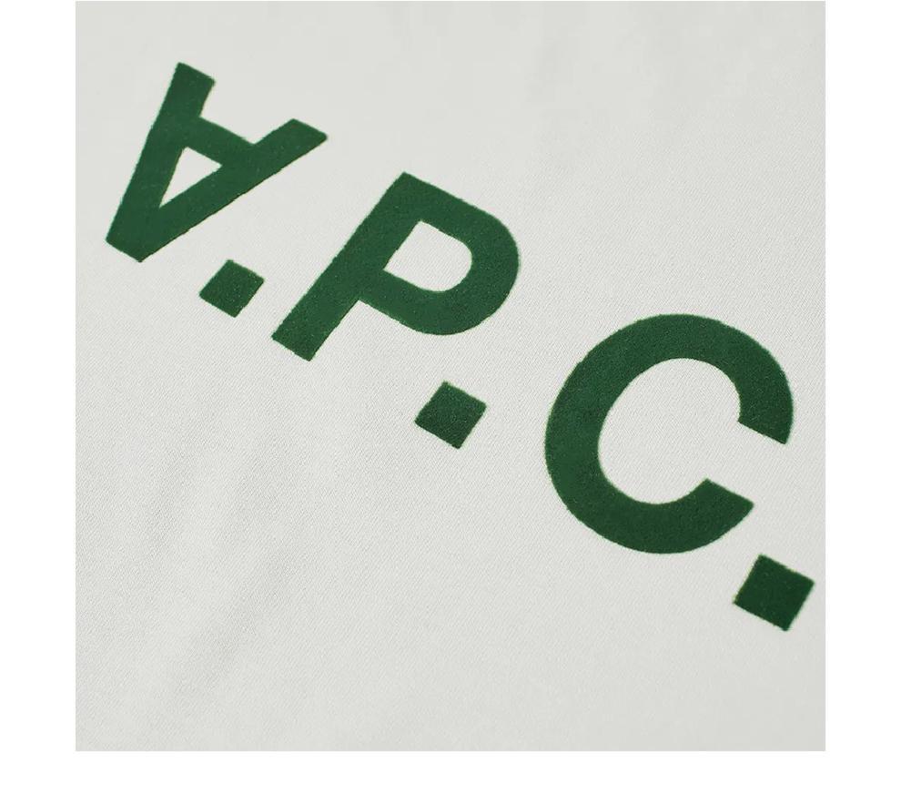 商品A.P.C.|浅绿色徽标圆领棉质短袖T恤【香港仓极速发货】,价格¥1029,第7张图片详细描述