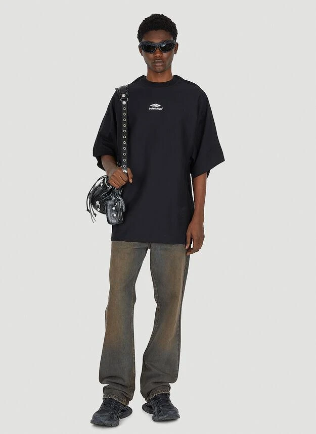 商品Balenciaga|Flat Logo Print T-shirt in Black,价格¥3564,第2张图片详细描述
