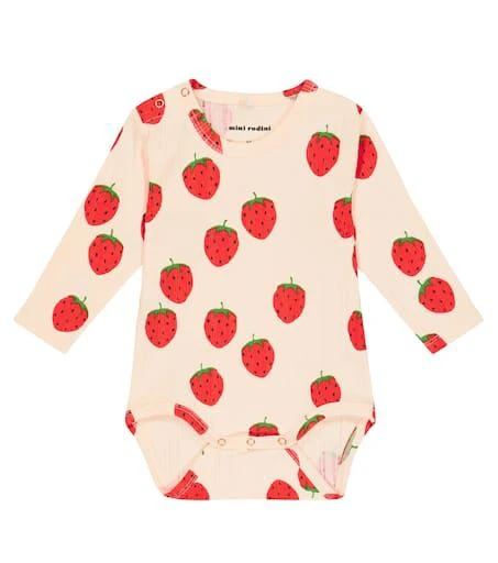 商品Mini Rodini|婴幼儿 — Strawberries棉质混纺连身衣,价格¥223,第1张图片