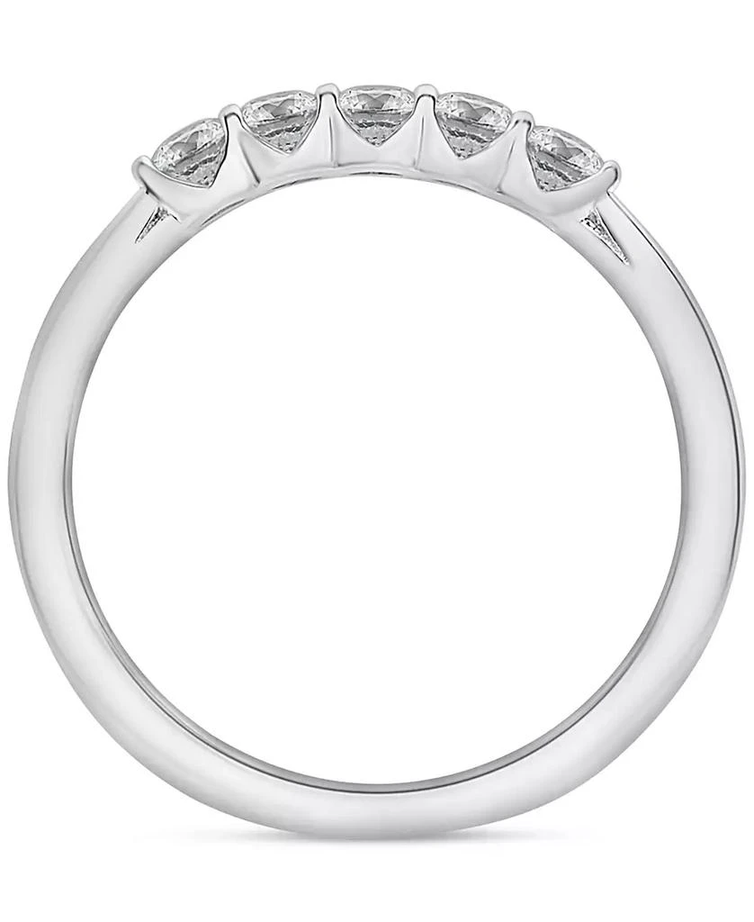 商品Macy's|Diamond Five Stone Polished Ring (1/3 ct. t.w.) in Platinum,价格¥5158,第4张图片详细描述