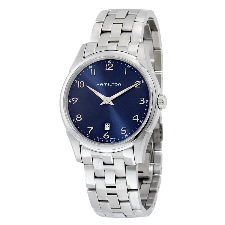 商品Hamilton|Jazzmaster Thinline Blue Dial Men's Watch H38511143,价格¥2933,第1张图片