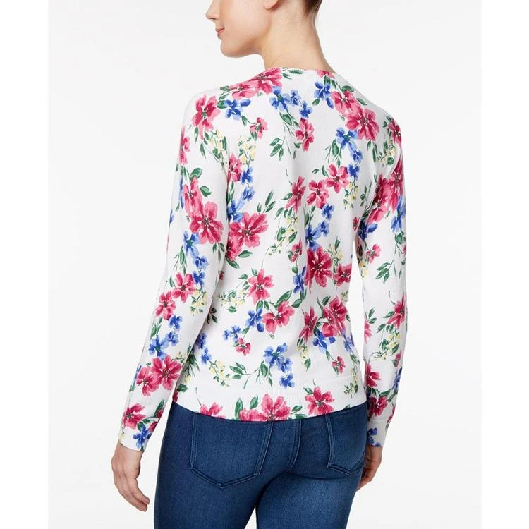 商品Karen Scott|Petite Floral-Print Cardigan, Created for Macy's,价格¥97,第2张图片详细描述