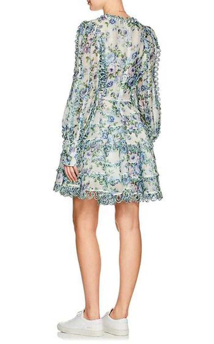 商品Zimmermann|Honeymooners Floral Linen-Silk Minidress,价格¥15400,第4张图片详细描述