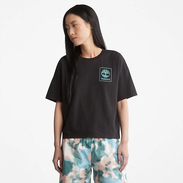 商品Timberland|Back Graphic Logo T-Shirt for Women in Black,价格¥140,第1张图片
