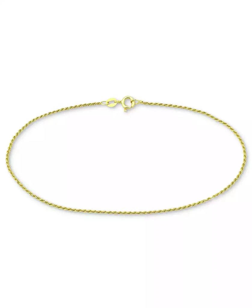 商品Giani Bernini|Twist Rope Ankle Bracelet in 18k Gold-Plated Sterling Silver, also available in Sterling Silver, Created for Macy's,价格¥131,第1张图片