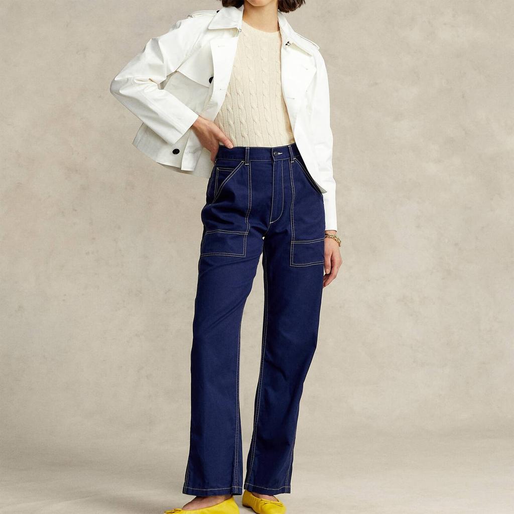 Polo Ralph Lauren Women's Marge Pt-Full Length-Flat Front Jeans - Newport Navy商品第1张图片规格展示