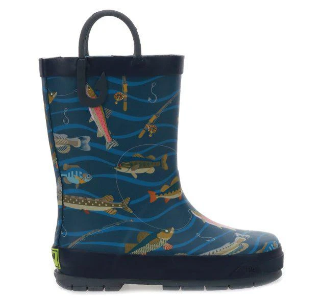 商品Western Chief|Kids Gone Fish'n Rain Boot 5 TODDLER,价格¥265,第1张图片