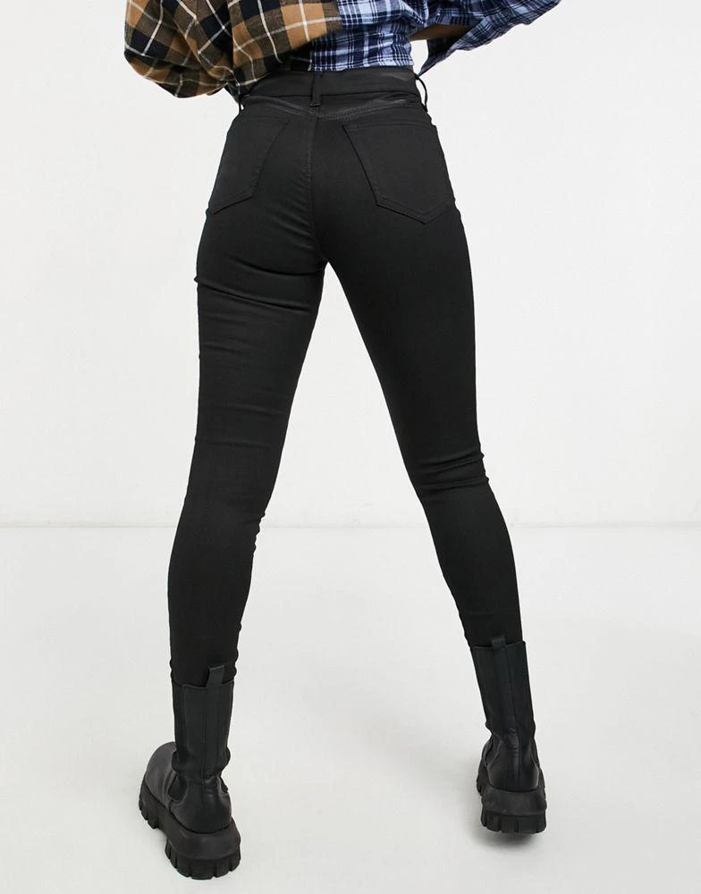 商品Topshop|Topshop Jamie jeans in coated black,价格¥193,第2张图片详细描述