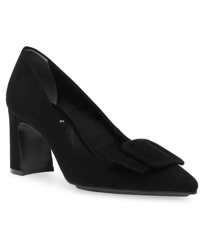 商品Anne Klein|Women's Bentley Buckle Block Heel Pumps,价格¥400,第1张图片