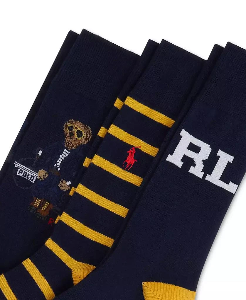 商品Ralph Lauren|Men's 3-Pk. Denim Bear Slack Socks Gift Set,价格¥166,第4张图片详细描述