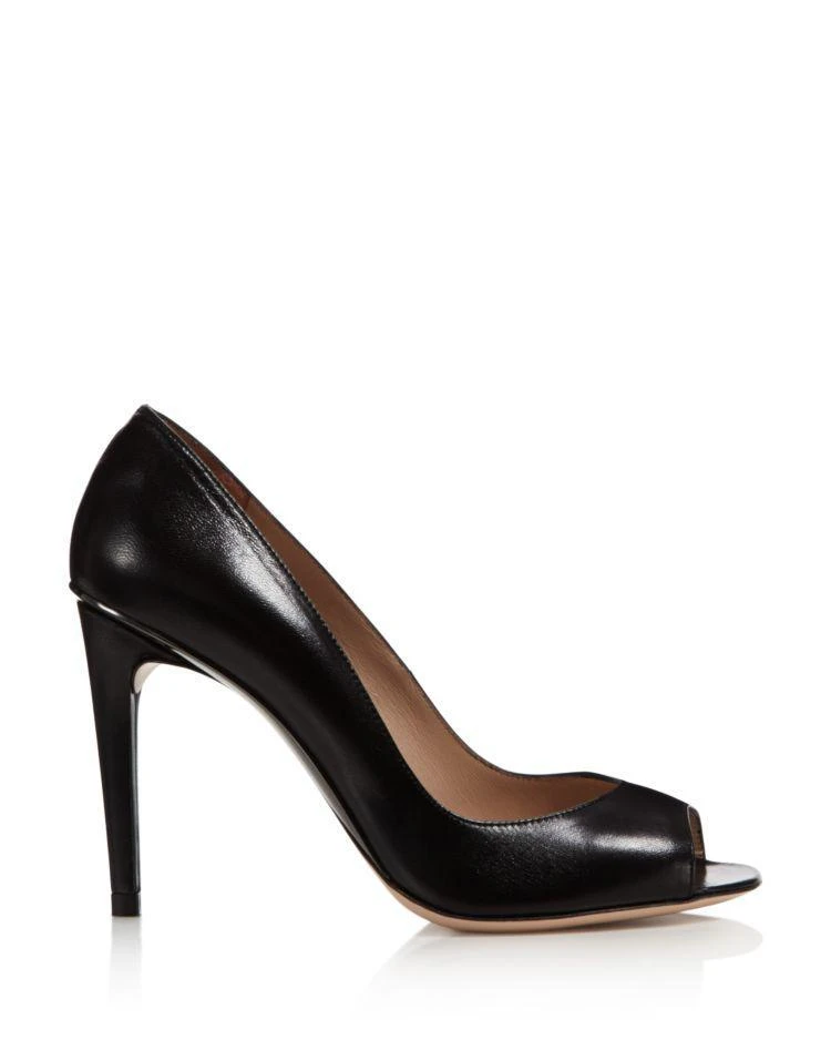 商品Stuart Weitzman|Women's Dream Halo Leather Peep Toe Pumps,价格¥1336,第2张图片详细描述