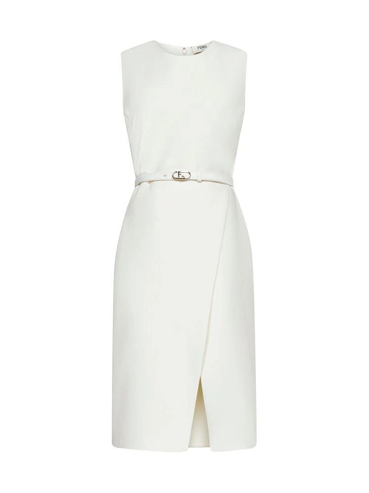 商品Fendi|Fendi Belted Sleeveless Crewneck Dress,价格¥14960,第1张图片