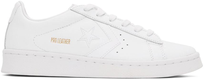 White 'Pro Leather' OX Sneakers商品第1张图片规格展示