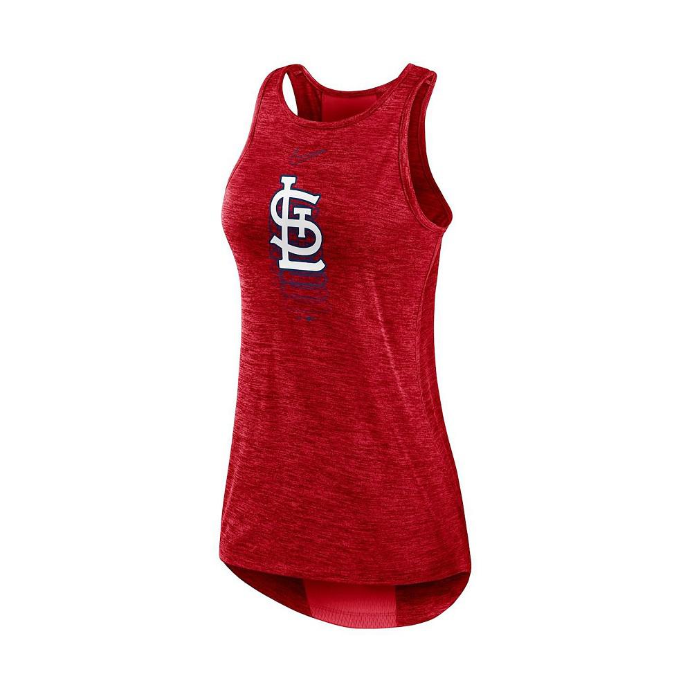 Women's Red St. Louis Cardinals Logo Fade High Neck Performance Tank Top商品第3张图片规格展示