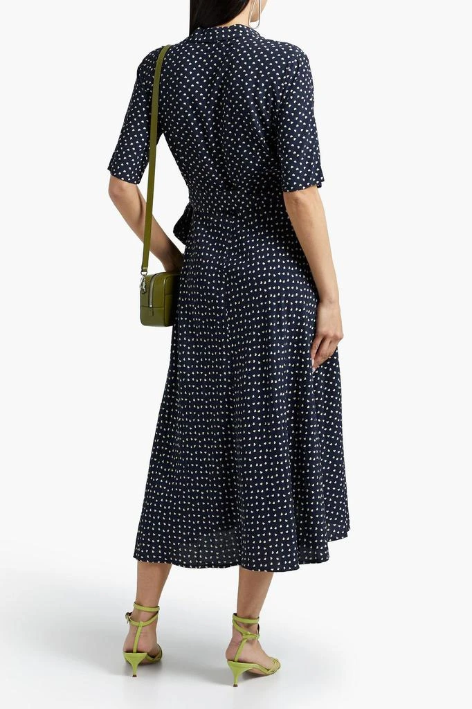 商品Ganni|Printed crepe midi wrap dress,价格¥829,第1张图片