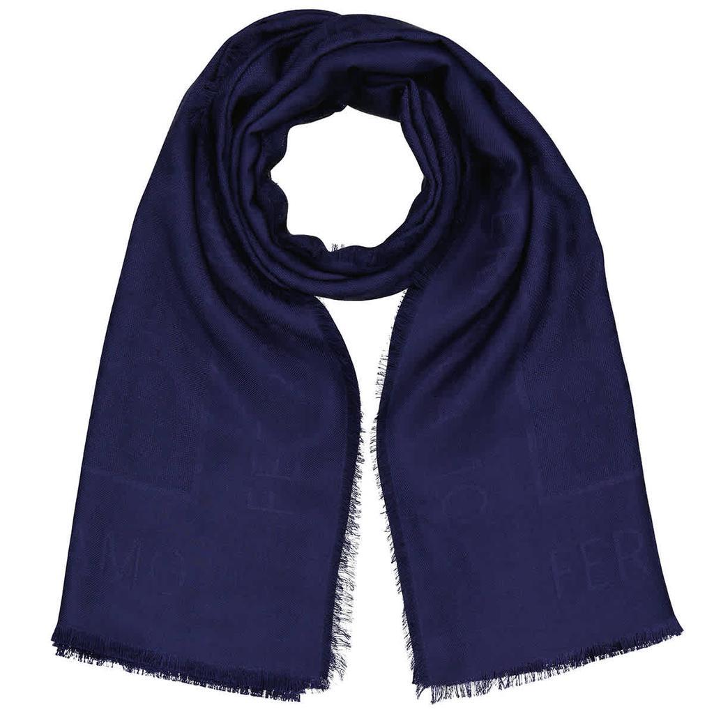 商品Salvatore Ferragamo|Blue Wool And Silk Gancini Shawl,价格¥1480,第1张图片