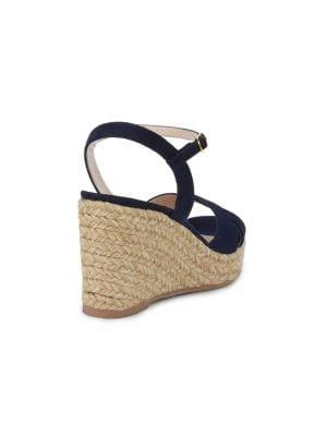 商品Stuart Weitzman|Women's Rosemarie Suede Wedge Sandals,价格¥870,第3张图片详细描述