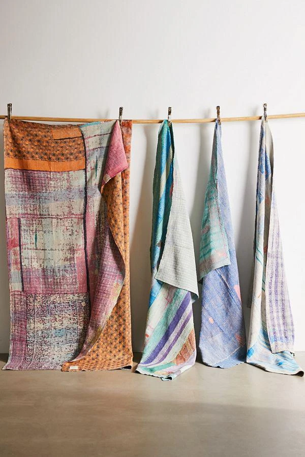 商品Urban Renewal|Urban Renewal Vintage Sari Throw Blanket,价格¥974,第1张图片