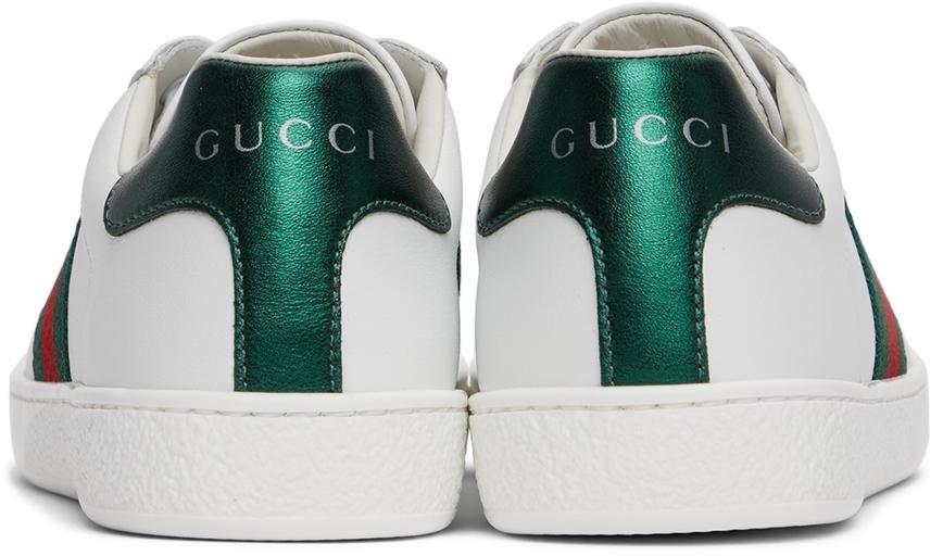 商品Gucci|Kids White Ace Sneakers,价格¥2876,第4张图片详细描述