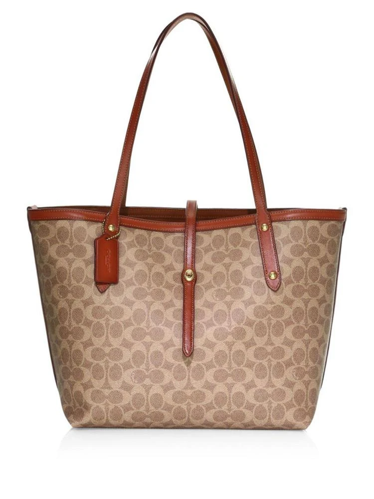 商品Coach|Coated Canvas Signature Market Tote,价格¥1555,第1张图片