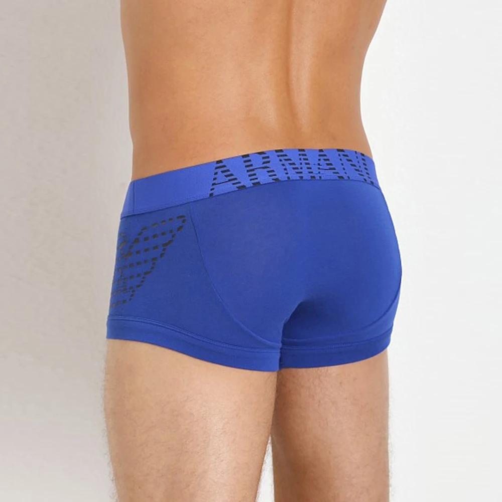 EMPORIO ARMANI 男士蓝色棉质平角内裤 111866-4A725-00033 商品