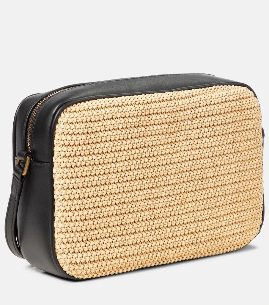 商品Yves Saint Laurent|Lou Camera raffia crossbody bag,价格¥11387,第4张图片详细描述