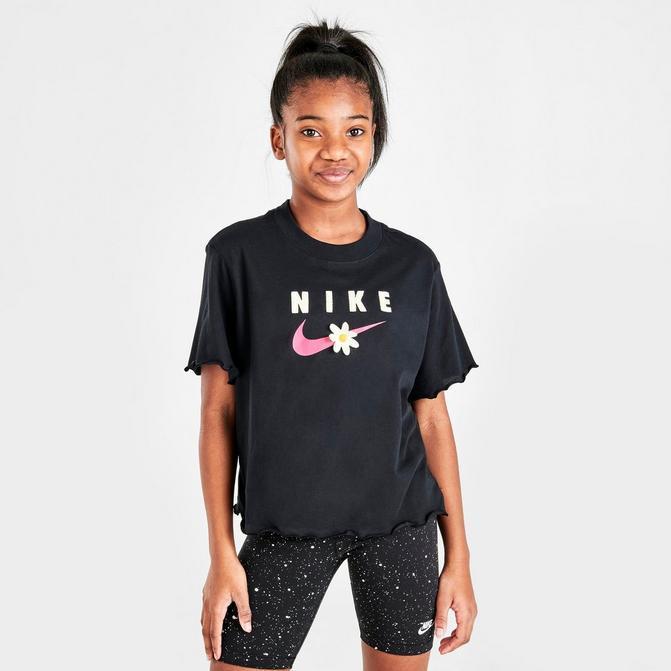 商品NIKE|Girls' Nike Sportswear Sport Daisy Crop T-Shirt,价格¥111,第1张图片