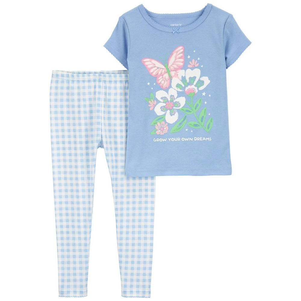 商品Carter's|Toddler Girls 2 Piece Butterfly 100% Snug Fit Cotton Pajamas,价格¥83,第1张图片